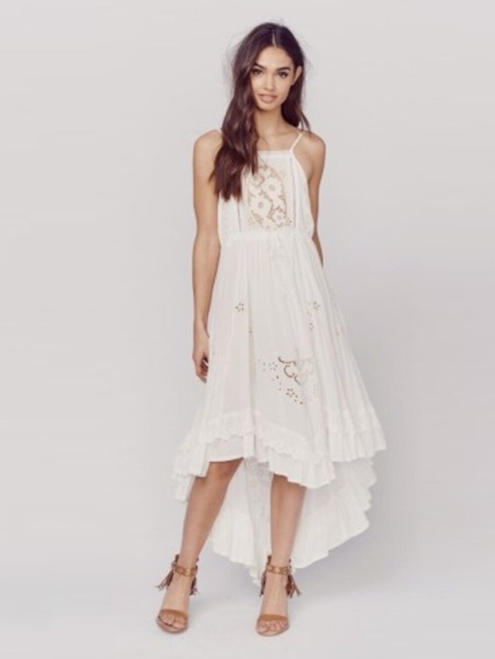 Spell and the Gypsy Collective Spell Isla Bonita White Embroidered Dress‎ S